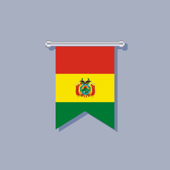 Illustration of Bolivia flag Template