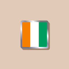 Illustration of Ivory Coast flag Template