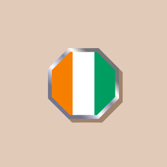 Illustration of Ivory Coast flag Template