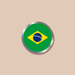 Illustration of Brazil flag Template
