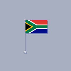 Illustration of South Africa flag Template