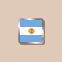 Illustration of Argentina flag Template