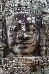 The serenity of the stone faces of Bayon temple, Siem Reap, Cambodia