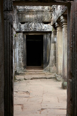 Fototapeta na wymiar Corridor at Angkor Wat temple, Siem Reap, Cambodia