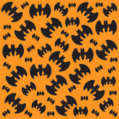 Hand Drawn Bat Seamless Pattern
