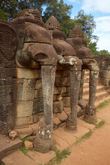 Terrace of the Elephants at Angkor Thom, Cambodia