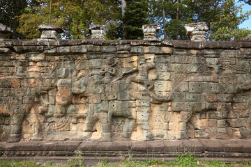 Terrace of the Elephants at Angkor Thom, Cambodia