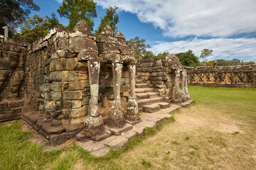 Fototapeta premium Terrace of the Elephants at Angkor Thom, Cambodia