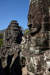 The serenity of the stone faces of Bayon temple, Siem Reap, Cambodia