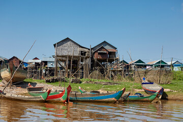 Obraz premium Floating village of Kompong Phluk, Siem Reap, Cambodia