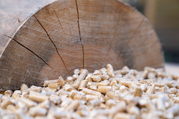 wood and pellets for heating during winter