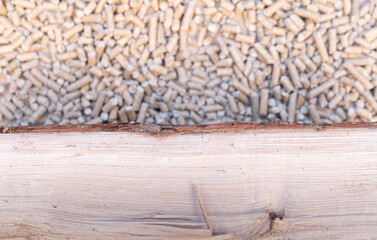 wood and pellets for heating during winter