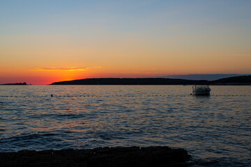 A beauty sunset with a boot 