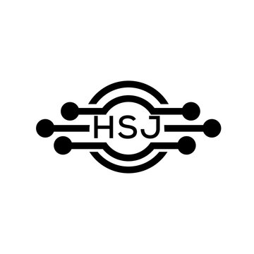 HSJ letter logo. HSJ best white background vector image. HSJ Monogram logo design for entrepreneur and business.	
