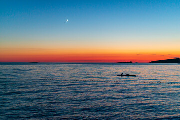 Fototapeta premium A beauty sunset with a boot 