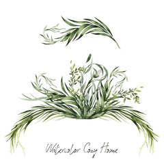 Greenery Wreaths, Sprigs Eucalyptus, Greenery Modern Wedding Wreath, Home Green Wreath, Cozy Green Plants, Boho Greenery