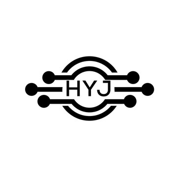 HYJ letter logo. HYJ best white background vector image. HYJ Monogram logo design for entrepreneur and business.	
