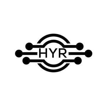 HYR letter logo. HYR best white background vector image. HYR Monogram logo design for entrepreneur and business.	
