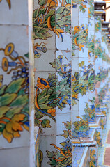 Decorations at the Santa Chiara Cloister in Naples, Italy