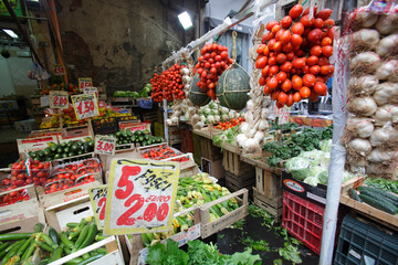 Vegetables market in Naples, Italy