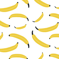 Banana seamless pattern, texture, background, wallpapers, endless ornament, repeating print for restaurant or food delivery textiles, wrapping paper, fabric, packaging design, cover design, web, print