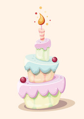 Birthday Cake With Candles 