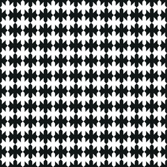 Seamless monochrome geometric pattern of squares and triangles
