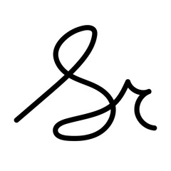 Letter SR logo vector creative design