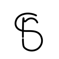 Letter SR logo vector creative design