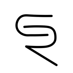 Letter SR logo vector creative design