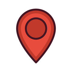 map pin on white background