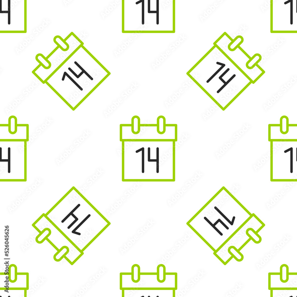Poster line calendar icon isolated seamless pattern on white background. event reminder symbol. vector