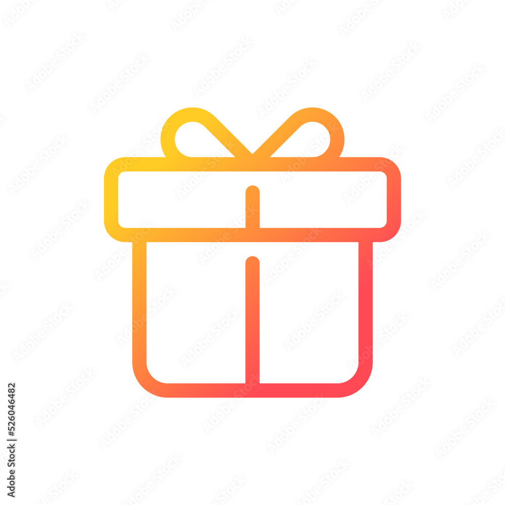 Poster free gift with purchase pixel perfect gradient linear ui icon. automatic discount. free shipping. li