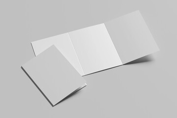 A5 trifold brochure mockup