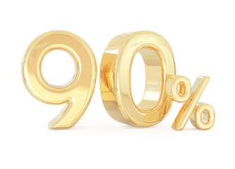90 percent off sale number gold 3d