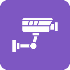 Cctv Multicolor Round Corner Glyph Inverted Icon