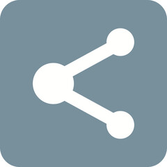 Share Multicolor Round Corner Glyph Inverted Icon