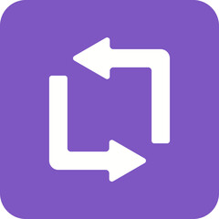 Swap Multicolor Round Corner Glyph Inverted Icon