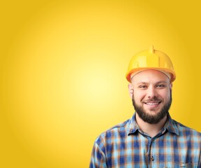 Caucasian male architect. architecture and engineering concept