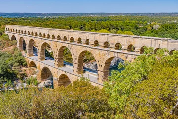 Crédence de cuisine en verre imprimé Pont du Gard Aquädukt Pont du Gard zwischen Nimes und Avignon in Frankreich