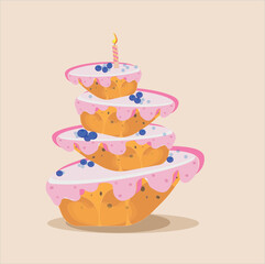 birthday cake with candles