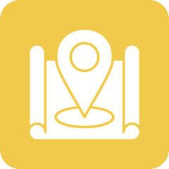 Map Area Multicolor Round Corner Glyph Inverted Icon