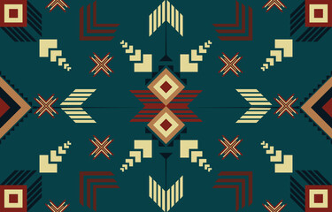 Ethnic patterns. Indigenous tribes. Fabric pattern. Seamless geometric pattern.