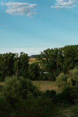 Fototapeta na wymiar landscape with trees and sky in Slovakia