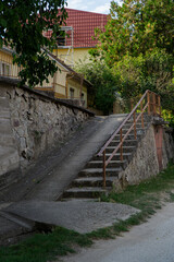 stairs in the village called Chľaba in Slovakia