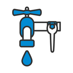 Icon Of Wrench And Faucet