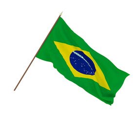 Fototapeta premium Background for designers, illustrators. National Independence Day. Flags of Brazil