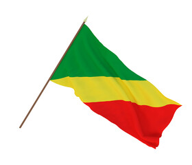 Background for designers, illustrators. National Independence Day. Flags of Congo Brazzaville