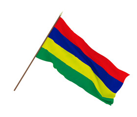 Background for designers, illustrators. National Independence Day. Flags of Mauritius