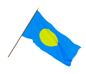 Background for designers, illustrators. National Independence Day. Flags of Palau